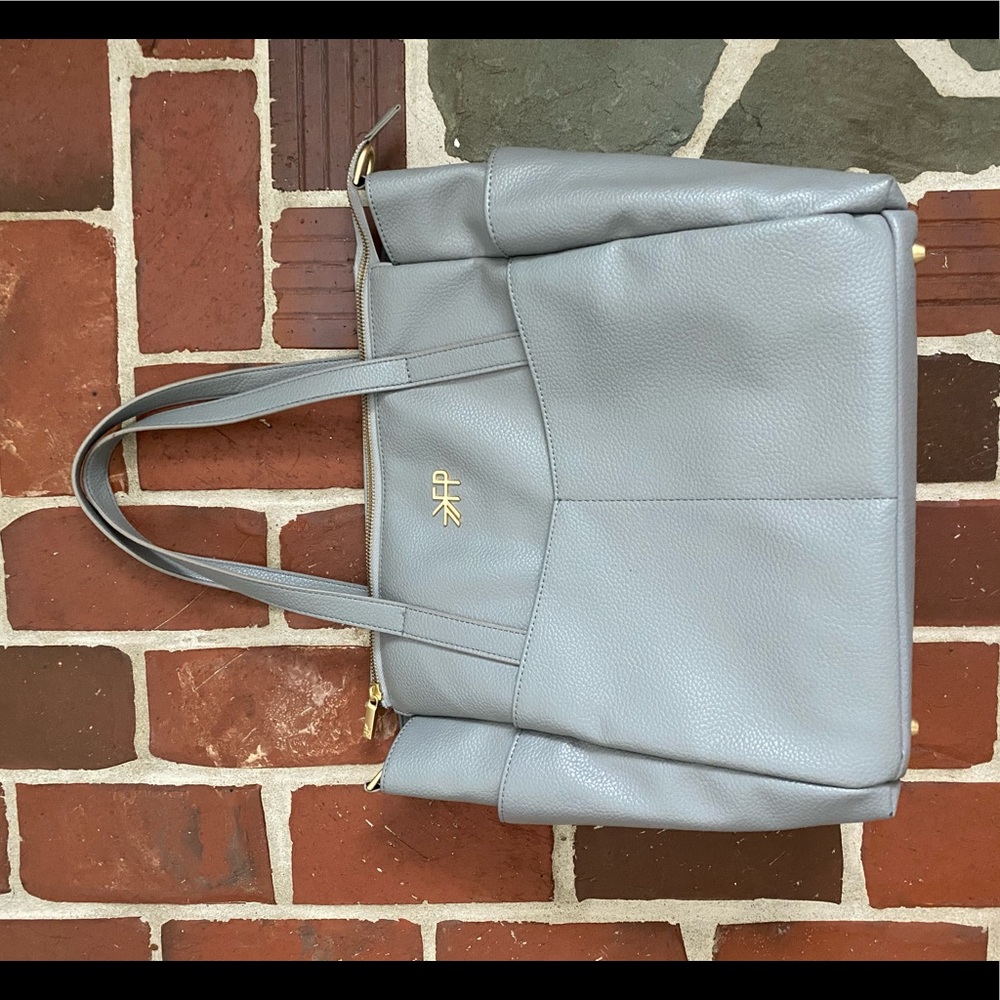 Freshly picked carry all tote diaper bag stone